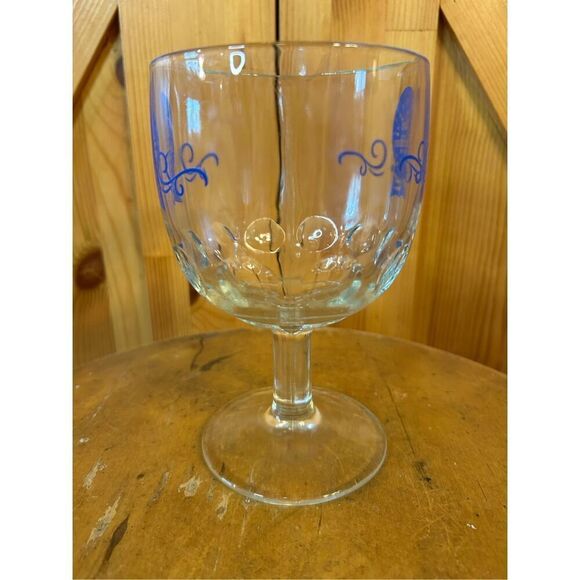 Vintage Pabst Blue Ribbon Glass Beer Thumbprint Schooner Goblet Mug Stein (8138) - Picture 2 of 6